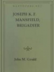 Joseph K. F. Mansfield, Brigadier General of the U.S. Army