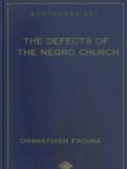 The Defects of the Negro Church