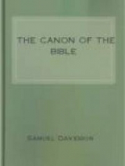 The Canon of the Bible