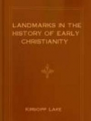 Landmarks in the History of Early Christianity