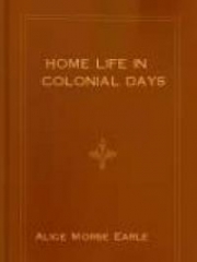 Home Life in Colonial Days